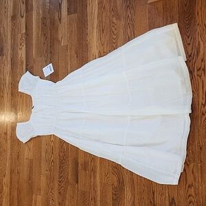 White Able Midi Dress, Small, brand new